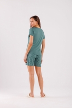 PIJAMA FEMININO CURTO VERDE - COR COM AMOR