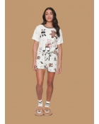 PIJAMA FEMININO CURTO BRANCO URSO - LUA LUÁ