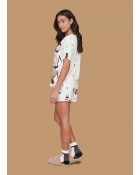 PIJAMA FEMININO CURTO BRANCO URSO - LUA LUÁ