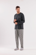 PIJAMA MASCULINO LONGO ESTAMPA DESPERTADOR FAMÍLIA - COR COM AMOR