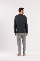 PIJAMA MASCULINO LONGO ESTAMPA DESPERTADOR FAMÍLIA - COR COM AMOR