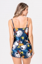 PIJAMA FEMININO CURTO DE ALÇA CETIM SNOOPY NAUTA FAMÍLIA - ACUO