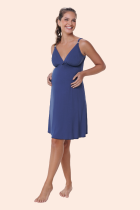 CAMISOLA GESTANTE/AMAMENTAÇÃO COM ALÇA AJUSTÁVEL AZUL MARINHO - BOCEJINHO