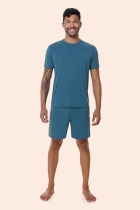 PIJAMA MASCULINO CURTO VERDE PLUS SIZE - BOCEJINHO
