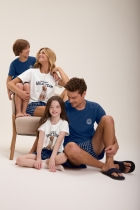 PIJAMA MASCULINO JUVENIL CURTO COM MANGA DOG FAMÍLIA - COR COM AMOR