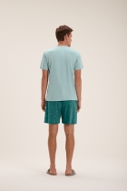 PIJAMA MASCULINO CURTO VERDE FUTEBOL PAI E FILHO - COR COM AMOR