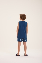 PIJAMA MASCULINO INFANTIL COM REGATA BRILHA NO ESCURO - COR COM AMOR