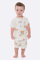 PIJAMA BABY UNISSEX CURTO CAPIVARA FAMÍLIA - BOCEJINHO