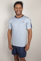 PIJAMA MASCULINO CURTO AZUL VISCOLYCRA - YUME