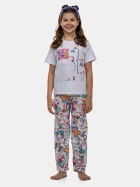 PIJAMA FEMININO INFANTIL COM CALÇA E MANGA CURTA BRANCA - SONHART