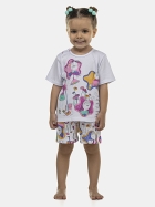 PIJAMA FEMININO BABY CURTO COM MANGA BRANCA -SONHART