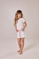 PIJAMA FEMININO INFANTIL CURTO COM MANGA BRANCA LILICA RIPILICA - COR COM AMOR