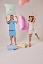 PIJAMA FEMININO JUVENIL CURTO COM REGATA XADREZ LILICA RIPILICA - COR COM AMOR