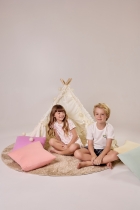 PIJAMA MASCULINO INFANTIL COM MANGA BRANCO E CINZA TIGOR - COR COM AMOR