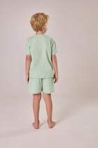 PIJAMA MASCULINO INFANTIL CURTO COM MANGA VERDE TIGOR - COR COM AMOR