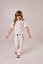 PIJAMA FEMININO INFANTIL COM CALÇA BRANCO POÁ LILICA RIPILICA - COR COM AMOR