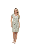CAMISOLA COM MANGA CURTA VERDE FLORAL - UNIVERSO TOQUE