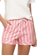 PIJAMA FEMININO CURTO COM SHORT CORAL LISTRADO - UNIVERSO TOQUE