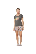 PIJAMA FEMININO CURTO COM MANGA BATATA FRITA FAMÍLIA - UNIVERSO TOQUE
