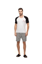 PIJAMA MASCULINO CURTO XADREZ NATAL FAMÍLIA - UNIVERSO TOQUE