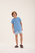 PIJAMA MASCULINO JUVENIL CURTO COQUEIRO AZUL FAMÍLIA - COR COM AMOR