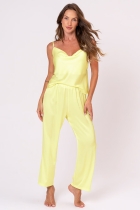 PIJAMA FEMININO DE ALÇA COM CALÇA CETIM LIMA - ACUO