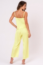 PIJAMA FEMININO DE ALÇA COM CALÇA CETIM LIMA - ACUO