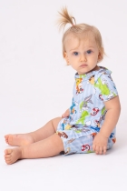 MACACÃO BABY UNISSEX LOONEY TUNES AZUL FAMÍLIA - ACUO