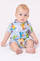 MACACÃO BABY UNISSEX LOONEY TUNES AZUL FAMÍLIA - ACUO