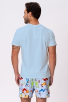 PIJAMA MASCULINO COM BERMUDA LOONEY TUNES AZUL FAMÍLIA - ACUO