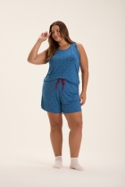 PIJAMA FEMININO COM REGATA MARINHO FAMÍLIA PLUS SIZE - COR COM AMOR