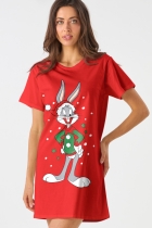 CAMISOLA CURTA COM MANGA VERMELHA NATAL PERNALONGA - ACUO