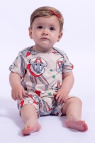 MACACÃO BABY UNISSEX CINZA PERNALONGA NATAL FAMÍLIA - ACUO