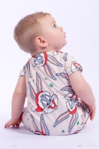 MACACÃO BABY UNISSEX CINZA PERNALONGA NATAL FAMÍLIA - ACUO