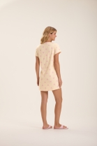 CAMISOLA MANGA CURTA AMARELA CORAÇÃO - COR COM AMOR