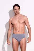 CUECA SLIP ADULTO MICROFIBRA SEM COSTURA MESCLA - TRIFIL