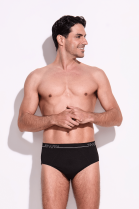 CUECA SLIP ADULTO MICROFIBRA SEM COSTURA MESCLA - TRIFIL