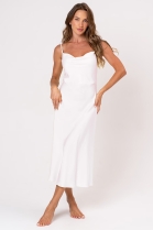 CAMISOLA DE ALÇA CETIM BRANCO - ACUO