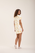 CAMISOLA MANGA CURTA CORAÇÃO AMARELO - COR COM AMOR