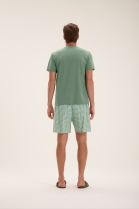 PIJAMA MASCULINO COM BERMUDA XADREZ VERDE FAMÍLIA - COR COM AMOR