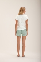 PIJAMA FEMININO COM SHORT XADREZ VERDE FAMÍLIA - COR COM AMOR