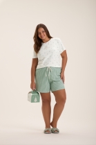 PIJAMA FEMININO CURTO XADREZ VERDE FAMÍLIA PLUS SIZE - COR COM AMOR
