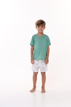 PIJAMA MASCULINO INFANTIL CURTO FUNDO DO MAR VERDE FAMÍLIA - BOCEJINHO