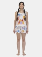 PIJAMA FEMININO CURTO COM REGATA BEGE - SONHART