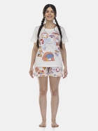 PIJAMA FEMININO MANGA CURTA E SHORT BEGE PLUS SIZE - SONHART