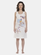 CAMISOLA DE REGATA ESTAMPADA BEGE PLUS SIZE - SONHART