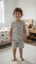 PIJAMA MASCULINO INFANTIL CURTO COM REGATA SORTIDO - MAFESSONI