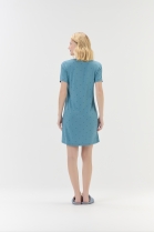 CAMISOLA MANGA CURTA AZUL CORAÇÕES - COR COM AMOR