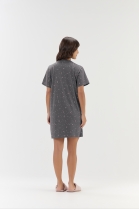 CAMISOLA MANGA CURTA LUA E ESTRELAS CINZA - COR COM AMOR