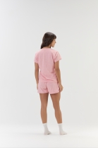 PIJAMA FEMININO CURTO COM MANGA ROSA LOVE CORA&Ccedil;&Atilde;O - COR COM AMOR